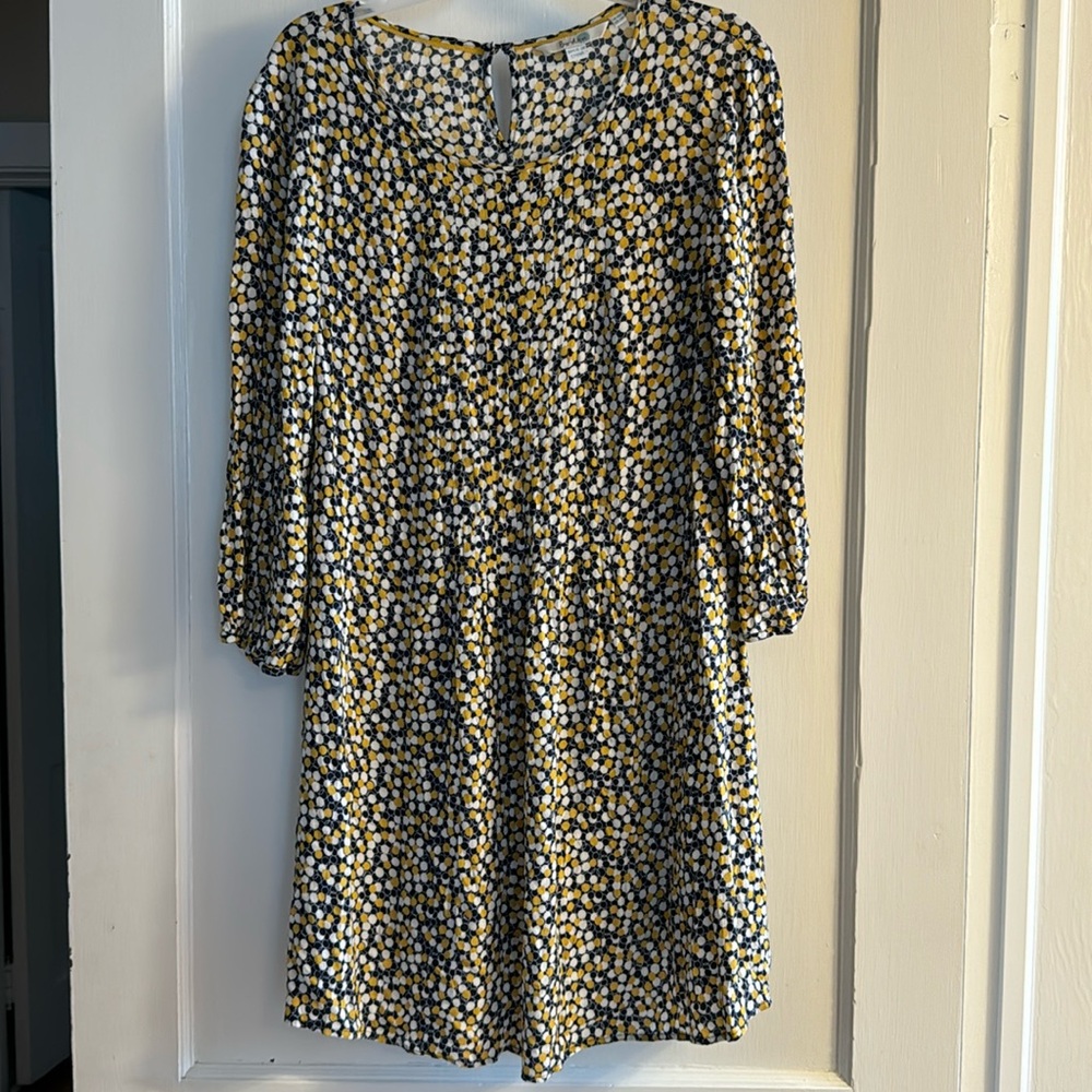 Boden Aurelia Circles dress long sleeve 14R